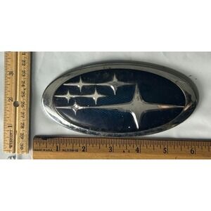 OEM Subaru grille emblem / badge, oval Subaru star logo